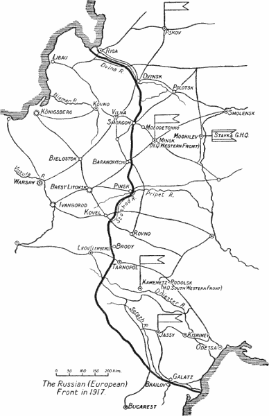 The Russian (European) Front in 1917.