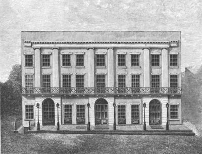  Palmo's Opera-House, afterward Burton's Theatre. (After a water-color drawing in
the collection of Thomas J. McKee, Esq.)