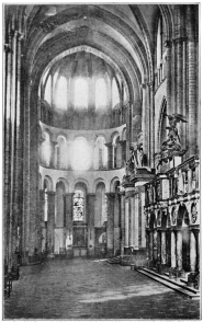 CATHEDRAL OF TOURNAI, BELGIUM, INTERIOR LOOKING NORTHWARD
ALONG THE TRANSEPT.