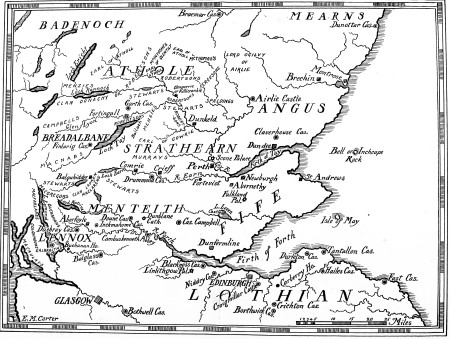 Image unavailable: MAP ACCOMPANYING ‘THE HEART OF SCOTLAND,’ BY SUTTON
PALMER AND A. R. HOPE MONCRIEFF. (A. AND C. BLACK, LONDON.)