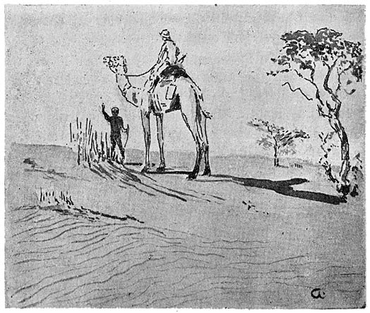 Kunstenaar op ’n Studiereis na die Boesmans in die Kalahariewoestyn.