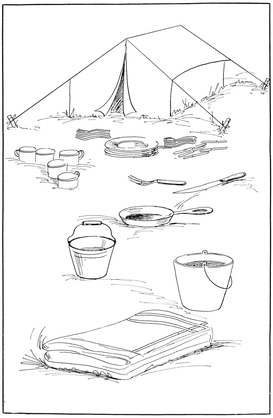 Equipment which was sufficient for the family of an Iowa
farmer, comprising himself, his wife, and three children,
on a 1,700-mile trip