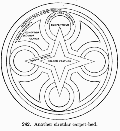 [Illustration: Fig. 242. Another circular
carpet-bed.]