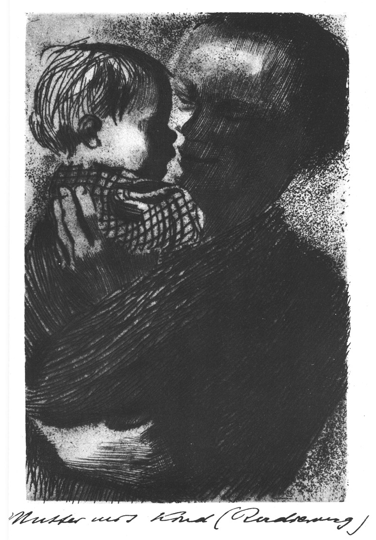 Kollwitz: Mutter und Kind (Radierung)