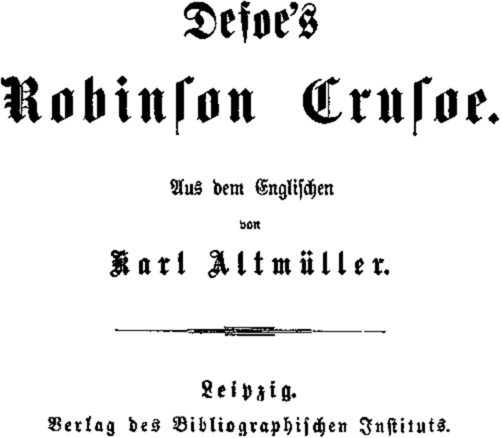 Defoe's Robinson Crusoe