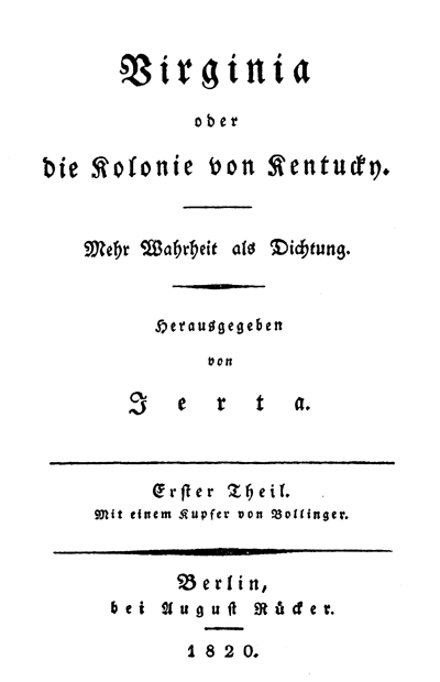 Titelblatt von 1820