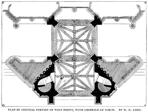 Plan of Central Portion of the West Front.