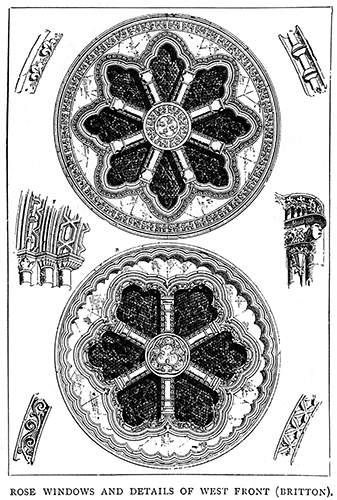 Rose Windows and Details of West Front.
