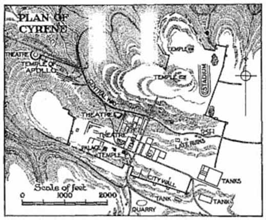 FIG. 4. PLAN OF CYRENE