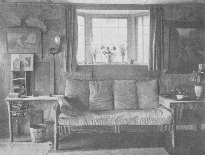 RUSTIC SOFA AND TABLES IN "PENNYROYAL" (IN MRS. BOUDINOT KEITH'S COTTAGE, ONTEORA)