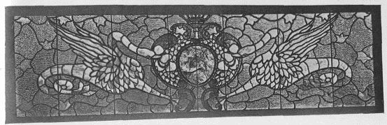 GLASS WINDOW BY DORA WHEELER KEITH IN HOUSE AT LAKEWOOD (Belonging to Clarence Roof, Esq.)