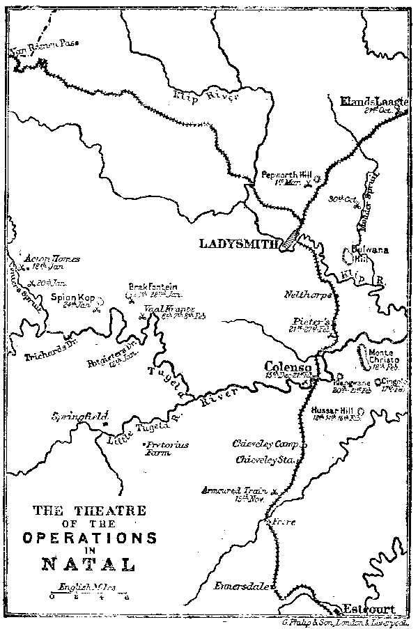 Map of THE THEATRE OF THE OPERATIONS IN NATAL