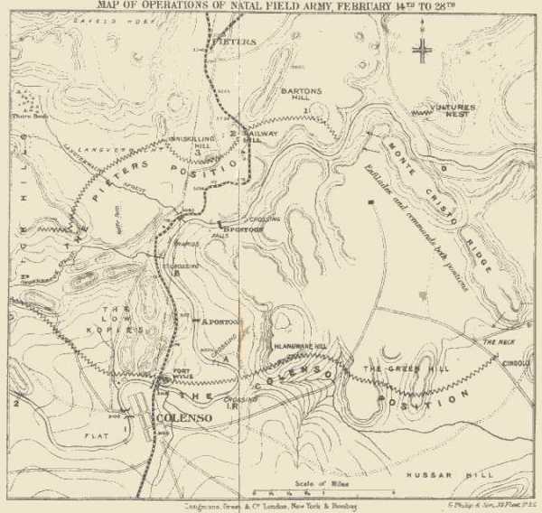 Map of the Operations of the Natal Field Army February 14th to 28th.