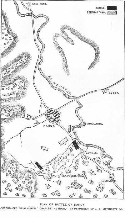 PLAN OF THE BATTLE OF NANCY