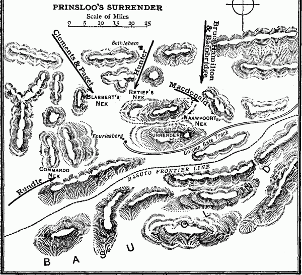 PLAN TO ILLUSTRATE PRINSLOO'S SURRENDER