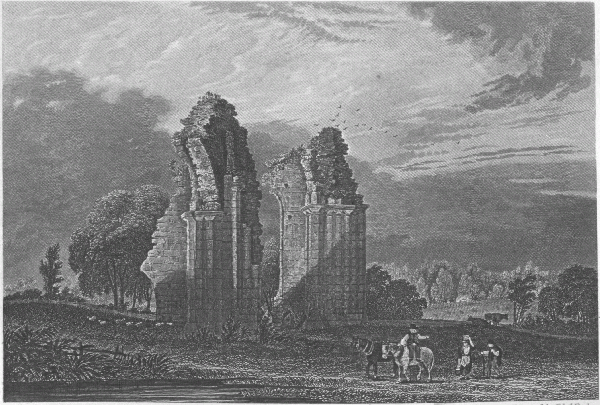 BURSCOUGH ABBEY.  Drawn by G. Pickering. Engraved by Edw^d Finden