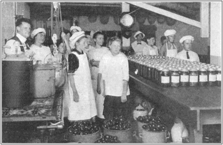 Canning tomatoes at the Montavilla School