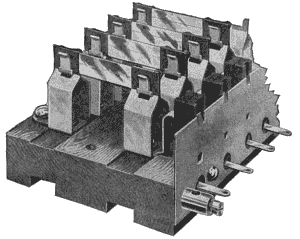 Illustration: Fig. 229. Mica Fuse and Air-Gap Arresters