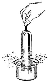 FIG. 164.—Sprays of water show that the fork is in motion.