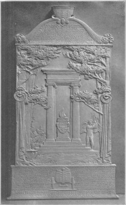 Copyright, De W.C. Ward. Plate 23.—Saint-Gaudens. "Plaquette Commemorating Cornish Masque."