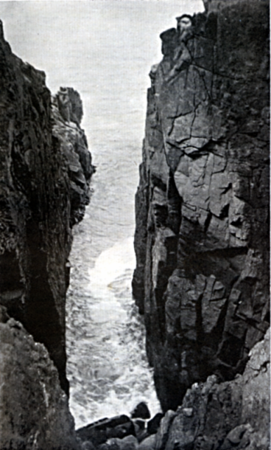 THE CHASM OF THE BOUTIQUES. "The tide was still churning among its slabs and boulders."