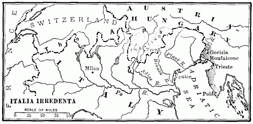 Map of Italia Irredenta