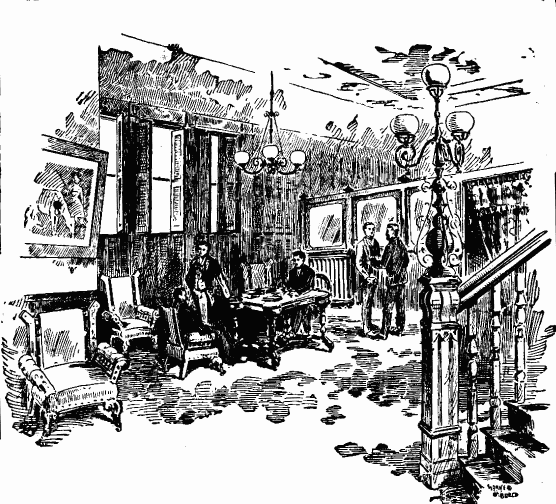 Illustration: Gentlemen's Reception-room, Invalids' Hotel and Surgical Institute.