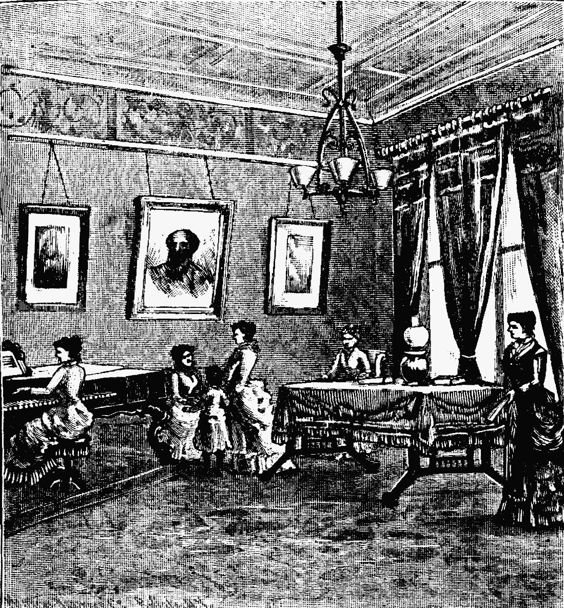 Illustration: Ladies' Parlor.—Invalids' Hotel and Surgical Institute.