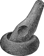 Tesuke mortar and pestle