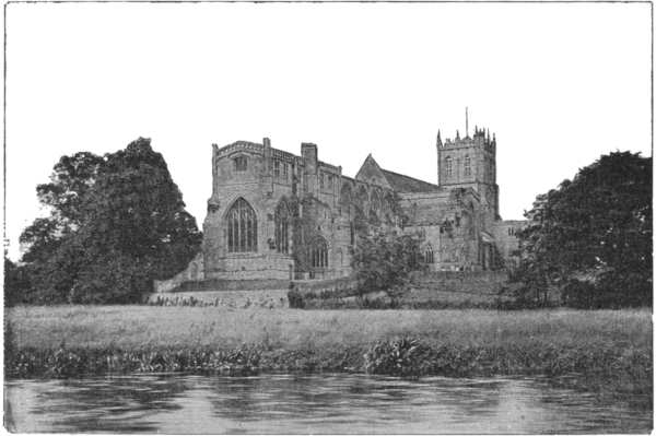 CHRISTCHURCH PRIORY, FROM THE NORTH-EAST.