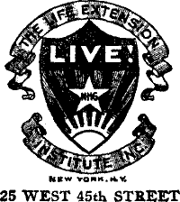 LIVE! THE LIFE EXTENSION INSTITUTE INC. NEW YORK. N. Y. 25 WEST 45th STREET