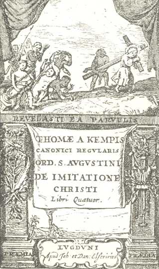 Elzevir title-page of the ‘Imitation’ of Thomas à Kempis