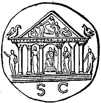 Temple of Jupiter Capitolinus. (From a Coin.)