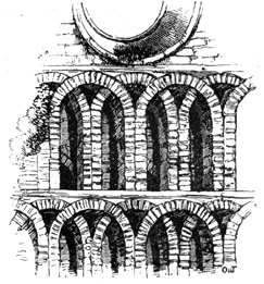 Early specimen of intersecting Arches, St. Botolph's Priory, Colchester. (12th cent.)