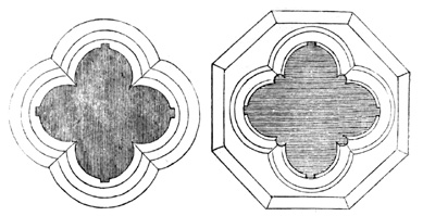 Section of Piers from Grendon Church, Warwickshire, and Austrey Church, Warwickshire.