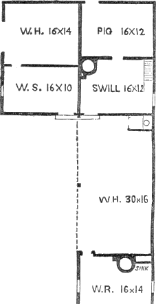 farm house 1, ground plan (partial)