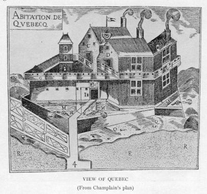 VIEW OF QUEBEC  (From Champlain's plan)