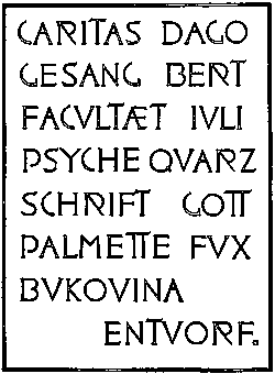 73. MODERN GERMAN CAPITALS. JOSEPH PLÉCNIK