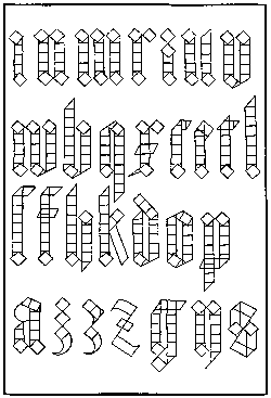 144. GERMAN BLACKLETTER CONSTRUCTION. ALBRECHT DÜRER