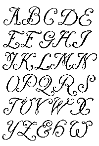 199. FRENCH SCRIPT CAPITALS. 18th CENTURY. F. C. B.