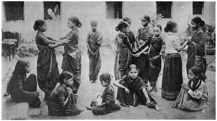 Little girls playing