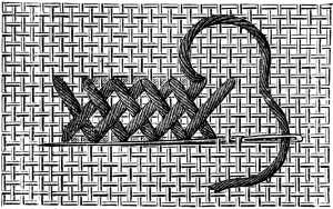 FIG. 307. PLAITED ALGERIAN STITCH.