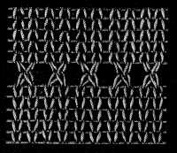 FIG. 355. SCALLOPED STOCKING EDGE. EDGE OPEN.