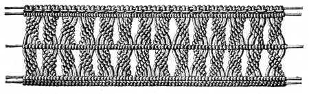 FIG. 556. MACRAMÉ BORDER.