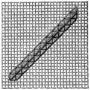 FIG. 856. TRIANGULAR TURKISH STITCH WORKED DIAGONALLY. TWO JOURNEYS TO AND FRO FORMING THE COMPLETE ROW.