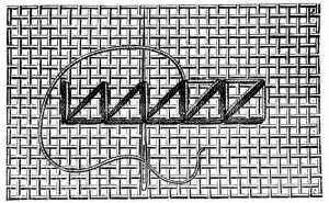 FIG. 859. TRIANGULAR TURKISH STITCH WORKED HORIZONTALLY. SECOND JOURNEY BACK.