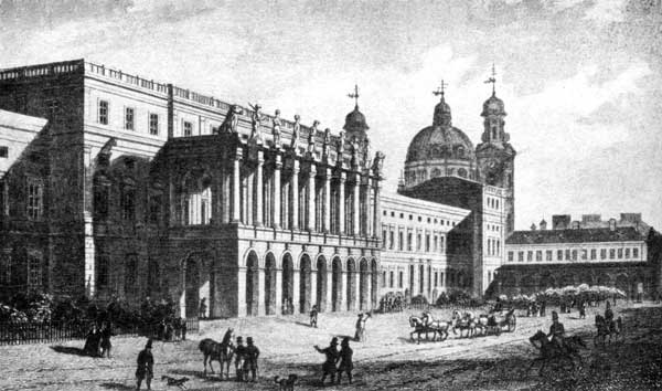 Residenz Palace, Munich, in 1848. Residence of Ludwig I