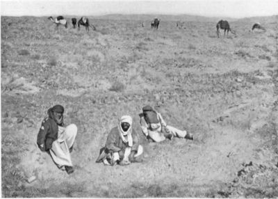 In the Afghan Desert. Afghan Caravan Men.