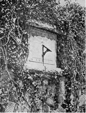 Wall Sun-dial at Santa Barbara, Cal., on old Spanish mission.