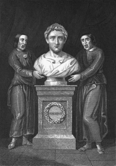 Frontispiece: Two men with bust of Terence